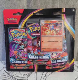 Pokemon TCG Chaos Rising Booster Pack Lot x3 + Charmeleon Promo, English, Age 6+ - Image 1