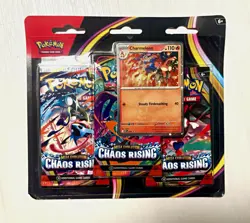Sealed Pokemon TCG Chaos Rising 3-Pack Blister w/ Charmeleon Promo Card NEW - Image 1