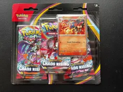 Pokemon TCG Mega Evolution: Chaos Rising 3 Pack Blister + Charmeleon Promo - Image 1