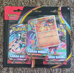 Pokemon TCG Mega Evolution: Chaos Rising 3-Pack Blister Charmeleon Promo - Image 1