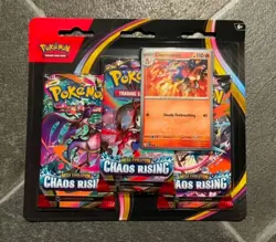 Pokemon TCG Chaos Rising Mega Evolution 3-Pack Blister Charmeleon Promo - Image 1