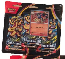 Pokemon TCG: Mega Evolution - Chaos Rising 3-Pack Blister with Charmeleon Promo - Image 1