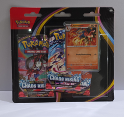 Pokemon TCG Mega Evolution—Chaos Rising 3 Booster Packs + Charmeleon Promo - Image 1