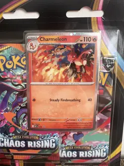 Pokemon TCG Mega Evolution: Chaos Rising 3 Booster Packs Charmeleon Promo EN 6+ - Image 2