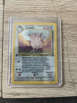Pokemon TCG Clefable Jungle Holo Card 1/64 1st Edition Rare - Image 1