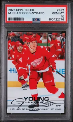 2025-26 Upper Deck Series 2 - Young Guns Michael Brandsegg-Nygard #492 PSA 10 💥 - Image 1
