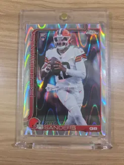 2025 Topps Chrome Shedeur Sanders Rookie #315 Raywave Refractor - Image 1