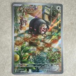 Pokemon TCG Lechonk 209/197 SV03 Obsidian Flames Illustration Rare Full Art Holo - Image 2