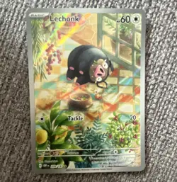 Pokemon TCG Obsidian Flames Lechonk 209/197 Illustration Rare Full Art Holo 60HP - Image 1