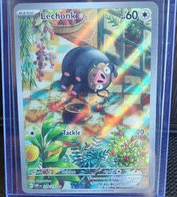 Pokemon Lechonk 209/197 SV03 Obsidian Flames Illustration Rare Full Art Holo - Image 1