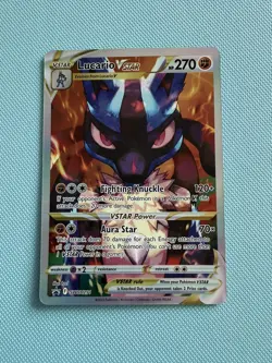 Pokemon Card TCG Crown Zenith Lucario VSTAR Holo Black Star Promo Card SWSH291 - Image 1