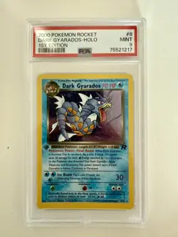Pokemon Dark Gyarados 8/82 Holo Team Rocket 1st Edition PSA 9 Mint - Image 1