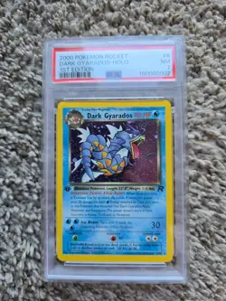 2000 Pokemon Team Rocket Dark Gyarados Holo 1st Edition 8/82 PSA 7 - Image 1