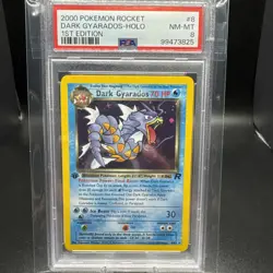 Pokemon PSA 8 NM-Mint 1st Edition Dark Gyarados Rare Holo - 8/82 Team Rocket - Image 1