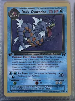 Pokemon Dark Gyarados Team Rocket 1st Edition Holo Rare 8/82 70 HP English - Image 1