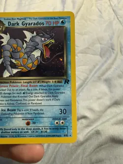 Dark Gyarados Holo 8/82 - 1st Edition Pokemon Team Rocket - Image 3