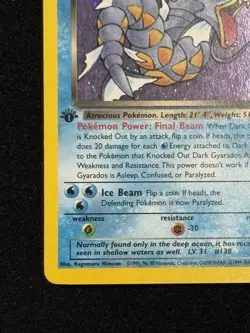 Wizards of the Coast Pokemon Dark Gyarados Team Rocket 1st Edition Holo 8/82 - Image 3