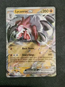 LYCANROC EX - 117/193 - PALDEA EVOLVED - DOUBLE RARE - POKEMON CARD - Image 1