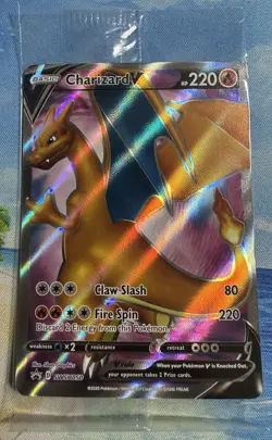 Charizard V SWSH050 Promo Sword & Shield Promo Pokemon Holo (Sealed) - Image 1