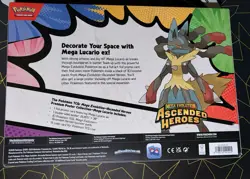 Pokemon Ascended Heroes Premium Poster Collection Mega Lucario - New Sealed! - Image 2
