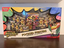 FREE SHIP Pokemon Ascended Heroes Focused Fighters Premium Collection Sams Club - Image 1