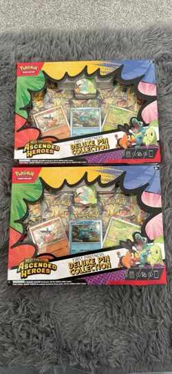 Pokemon TCG Ascended Heroes First Partners Deluxe Pin Collection Factory Sealed - Image 1