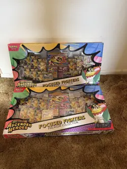Pokemon TCG Ascended Heroes Focused Fighters Premium Collection Boxes X2- SEALED - Image 1