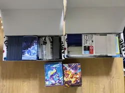 Pokemon Card Game Retirement Set with Pikachu Sleeves and Protectors - Image 1