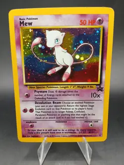 Pokemon Mew #9 Holo Black Star Promo TCG Card WotC Swirl - Image 1