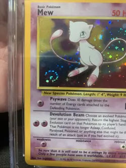 Pokemon TCG Mew 9 WOTC Black Star Promo 2000 Holo Pokemon CGC 9 Mint - SWIRL - Image 3