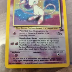 Mew Holo Black Star Promo #9 Pokemon TCG Vintage WOTC Promo MP SWIRL 🌀Pokemon - Image 5