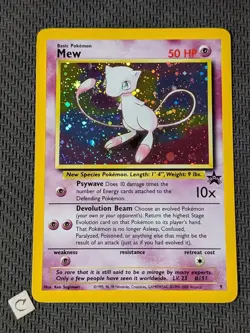 Mew 9 WOTC Black Star Promo Holo SWIRL Pokemon TCG NM - Image 1