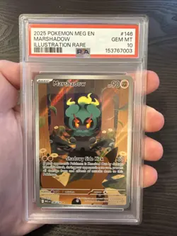 Marshadow 146/132 Illustration Rare 2025 Pokemon Mega Evolution PSA 10 Gem Mint - Image 3
