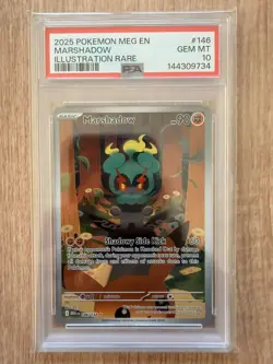 Marshadow 146/132 Illustration Rare Mega Evolution PSA 10 Pokemon TCG - Image 1