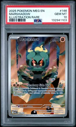 Pokemon TCG Marshadow 146/132 Mega Evolution Illustration Rare PSA 10 - Image 1
