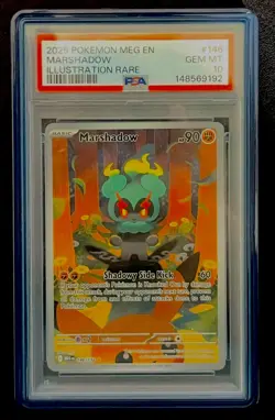 Marshadow 146/132 Illustration Rare Mega Evolution PSA 10 Pokemon TCG - Image 1