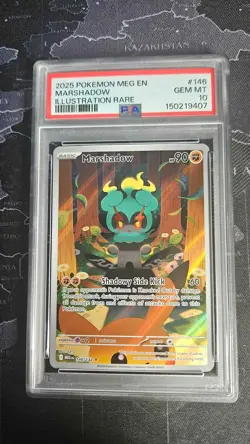 Pokemon TCG Marshadow Mega Evolution Illustration Rare Card 146/132 PSA 10 - Image 1