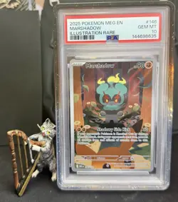 Pokemon TCG Marshadow Mega Evolution Illustration Rare Card 146/132 PSA 10 - Image 1