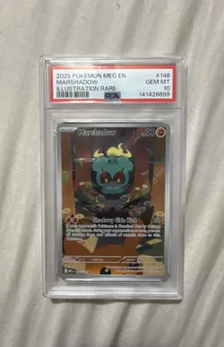 Pokemon Marshadow 146/132 Me01: Mega Evolution Illustration Rare PSA 10 - Image 1