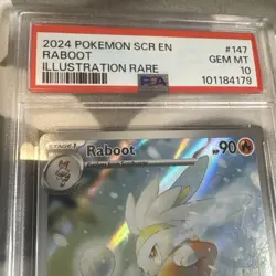 2024 POKEMON SCR EN-STELLAR CROWN #147 RABOOT ILLUSTRATION RARE PSA 10 Mint Card - Image 2