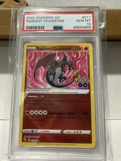 2022 POKEMON GO #011 RADIANT CHARIZARD PSA 10 - Image 1