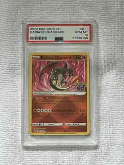 2022 POKEMON GO #011 RADIANT CHARIZARD PSA 10 GEM MINT - Image 1