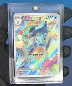 Dewott 106/086 White Flare Full Art Holo Rare Pokemon NM + Acrylic Display Case - Image 1