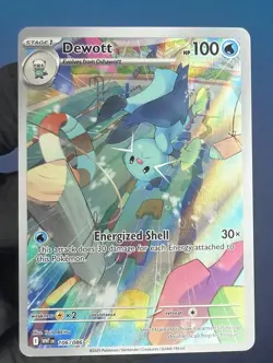Dewott 106/086 White Flare Full Art Holo Rare Pokemon NM + Acrylic Display Case - Image 3