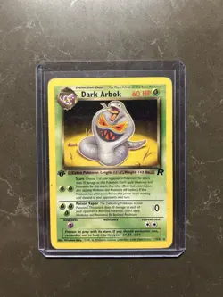 Pokemon Dark Arbok TCG 1st Edition Card 19/82 (MP) - Image 1