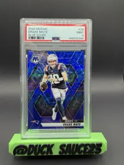 2025 PANINI MOSAIC BLUE SCOPE #28 DRAKE MAYE PSA 9 - Image 1