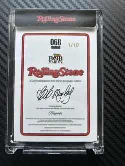 2025 Rolling Stone Bob Marley Keepsake Edition Trading Card #068 /10 Serial # - Image 2