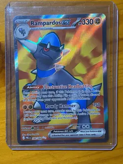 Rampardos Ex Illustration Rare 100/084 Me05: Pitch Black Pokemon Card NM - Image 1