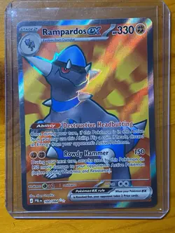 Rampardos Ex Illustration Rare 100/084 Me05: Pitch Black Pokemon Card NM - Image 2