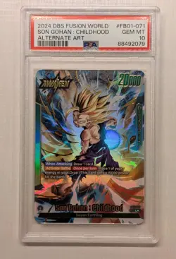 Son Gohan: Childhood FB01-071 Alternate Art Awakened Pulse PSA 10 - Image 1
